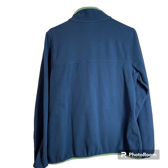 Patagonia  Pullover Snap T Fleece Lightweight Blue Green Trim Gently Worn Size L - Picture 2 of 7